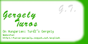 gergely turos business card